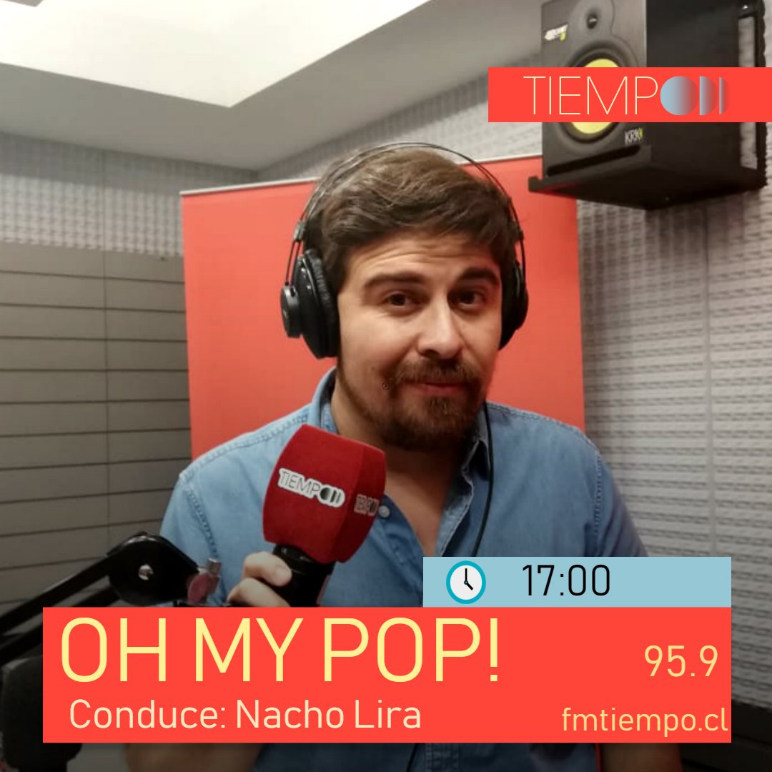 FM_Tiempo's tweet photo. Es hora de levantar el ánimo de la tarde con un nuevo #OhMyPop, junto a @nacholira: música, historias de la cultura pop, sorpresas, trucos circenses (o no) y más, durante una hora por la 95.9 y https://t.co/CakP47KNqL https://t.co/QnRgYUwm3f