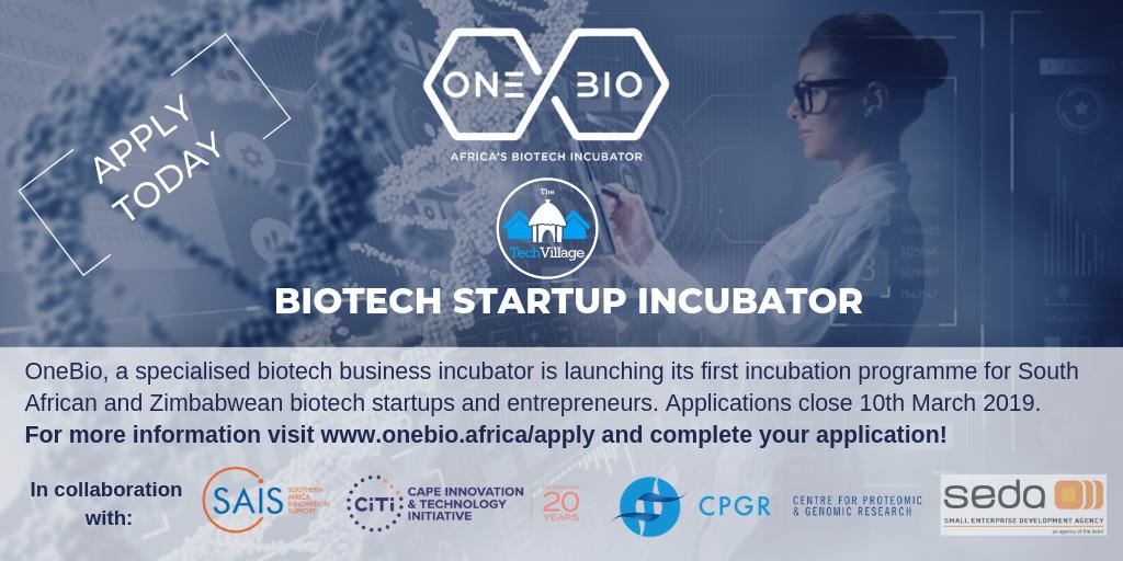 techvillagezw's tweet photo. We believe that #BioTech is the future! It holds the most promise when it comes to feeding the future & curing disease. This is why we are excited to announce the #OneBio Incubator that we are a part of! We are calling all #BioTech startups to apply -> https://t.co/1trJ1getEC https://t.co/oPVkKqs9U4