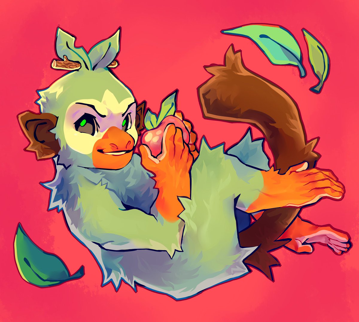 kipkune's tweet photo. So basically... im grookey🌿🍌 https://t.co/VPNrRYWsJA