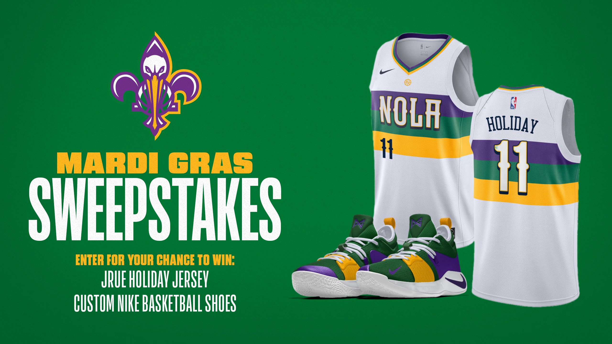 Pelicans nike hotsell mardi gras jersey