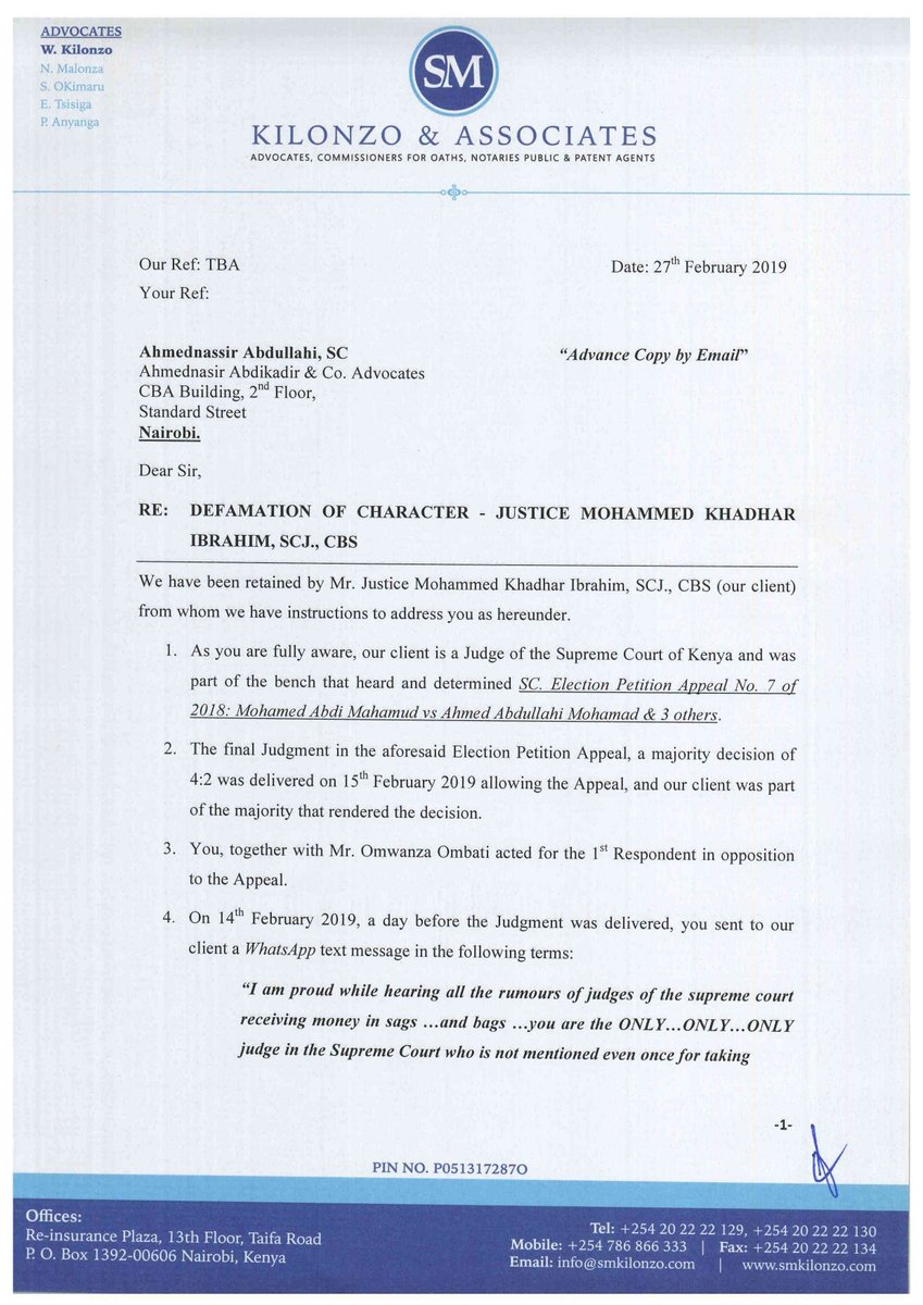 bonifacemwangi's tweet photo. Lawyer @ahmednasirlaw tried to influence a supreme court judge via WhatsApp before the Wajir ruling but after the judgement came out he accused supreme court judges of taking bribes to rule against his client. Can Ahmednasir tell the country who was bribed &amp; how much? #SemaUkweli https://t.co/SGG0NqdMTm
