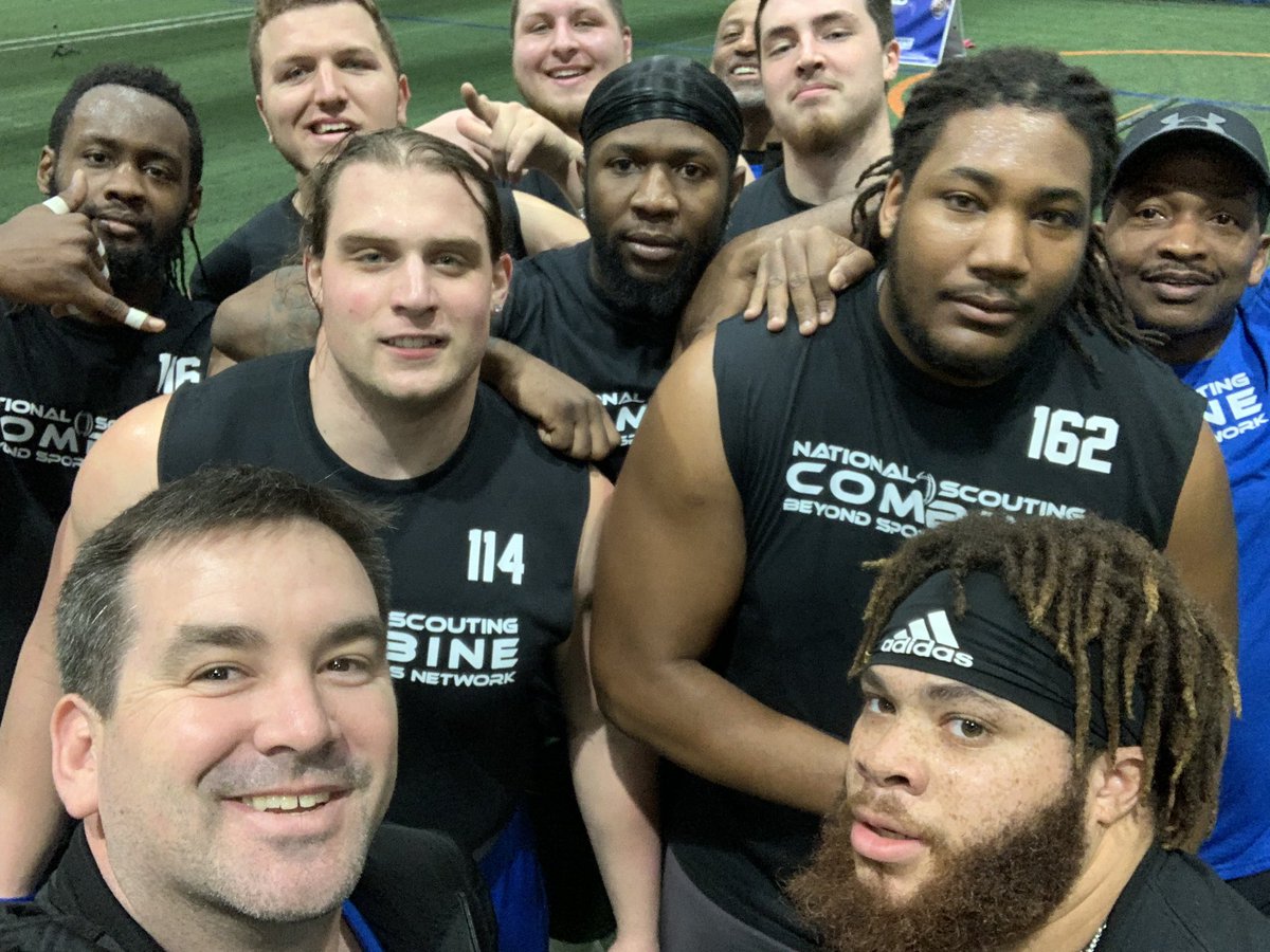 BEYONDSPORTS's tweet photo. As a former kicker, I love the big guys!  #2019NationalScoutingCombine https://t.co/fjiVRDYSyP