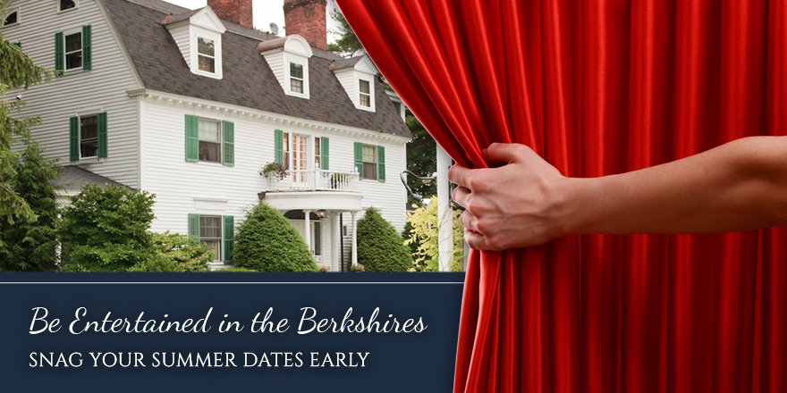 HamptonTerrace's tweet photo. The stage is set for a memorable summer in the #Berkshires! Check out our favorite theaters and performance centers around our #Lenox #bedandbreakfast and book your dates now. Save up to $100 midweek during peak season! 🎭https://t.co/Sgg9sJJLlx #theater #summer #entertainment https://t.co/SdWaWalveS