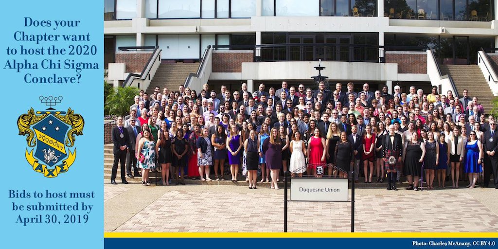 AlphaChiSigma's tweet photo. We are currently looking for bids for the 2020 Conclave! Is your chapter interested in hosting? https://t.co/AJ1EB8QKKv