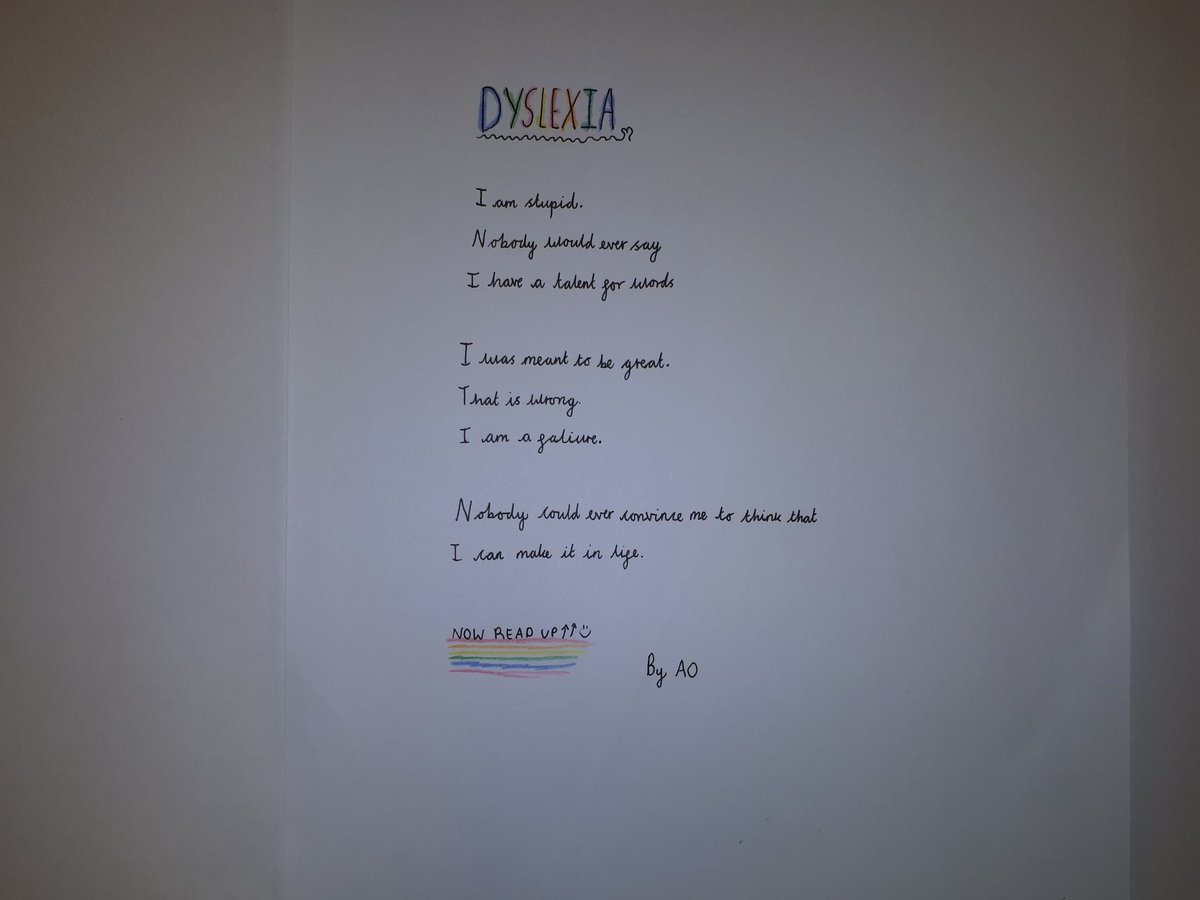 Today in Y6 we looked at poems that could be read forwards &amp; backwards.  I was stunned by this one written by one of my 10 year olds.  Please share -  I would love her work to be appreciated further afield.  I wonder if it could even find a publisher?