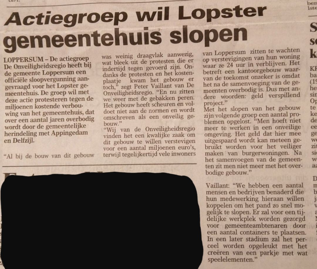 onveiligheidsr1's tweet photo. Wij hebben de #sloopvergunning aangevraagd voor het gemeentehuis van #Loppersum.
#Aardbevingen #Aardbeving #GroningenOnveilig https://t.co/CUX6dzz3r2