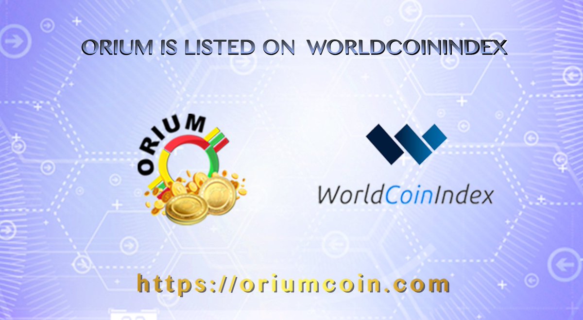 OriumOfficial's tweet photo. Congratulation !!! 

ORIUM is now on WorldCoinIndex  @WorldCoinIndex

Thank you for your support of ORIUM [ Game Utility Token ]
Now you can check  $ORM  price  at:
https://t.co/r2dkaxHIFJ

#ORIUM #WORLDCOININDEX #ORM #ORIUMarmy
 #UTILITY_TOKEN #MOBILE_GAME #PORTFOLIO #BTC #ETH https://t.co/tdR7UCqbbp