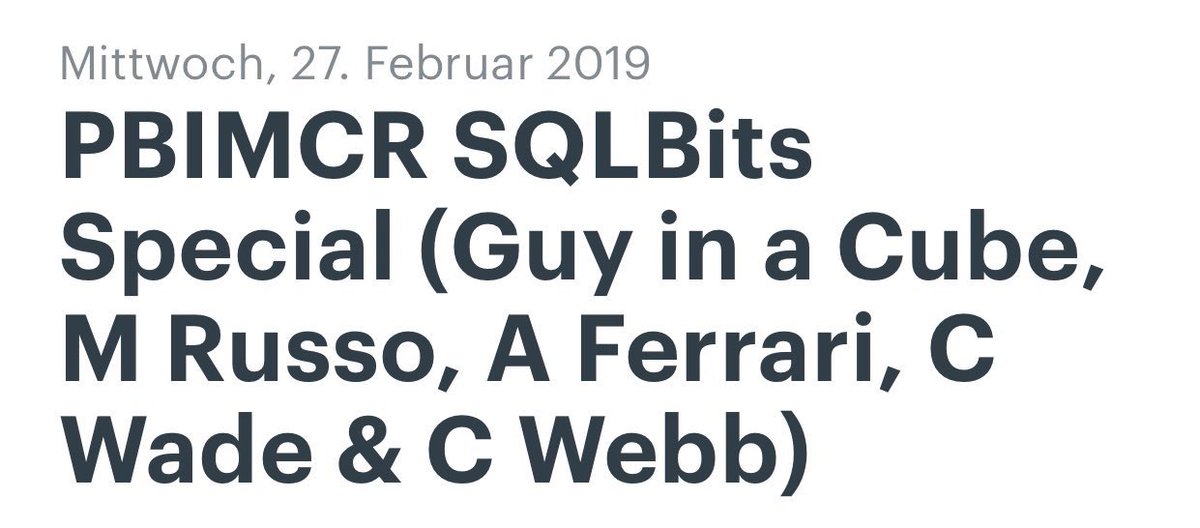 So much #PowerBI fame in one room - interesting panel ahead with <a href="/GuyInACube/">Guy In A Cube</a>, <a href="/marcorus/">Marco Russo</a>, <a href="/FerrariAlberto/">Alberto Ferrari</a>, <a href="/cwebb_bi/">Christopher Webb</a> and others after first day at <a href="/SQLBits/">SQLBits</a> - thanks @PowerBIMCR #sqlbits #PBIMCR #DataNeverRests