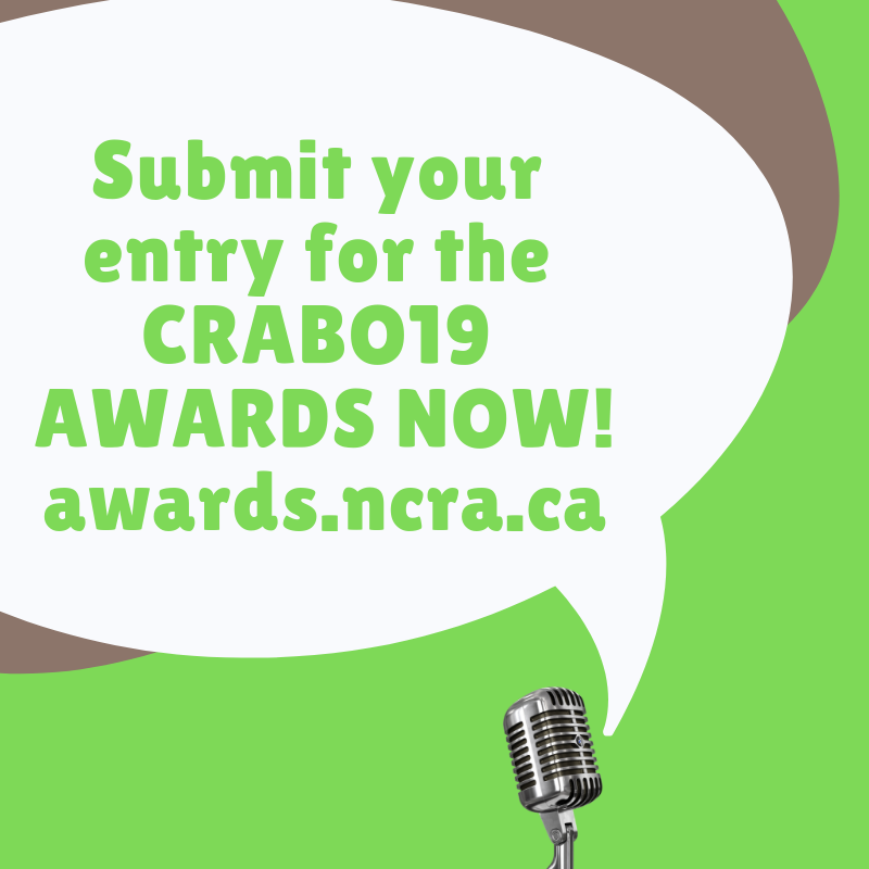 ncracanada's tweet photo. Calling all Podcasters! The CRABO's also have an award for PODCASTING! #CanPod Peterborough Currents won in 2018! Congrats to the team based at Trent Radio. Don't forget to submit for this year's awards! #CRABO19 https://t.co/5gmT2UELES
