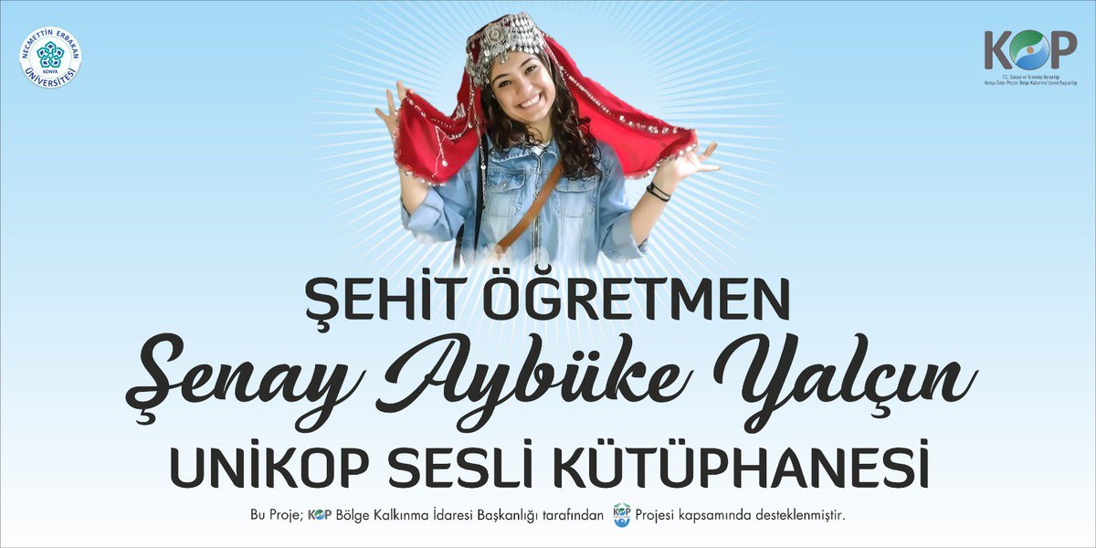 "Bu iş ekip işi..." Kamuoyunda büyük ilgi gören “Şehit Öğretmen Şenay Aybüke Yalçın #UNİKOP Sesli Kütüphane Projesi" ve "#KOP KiTApp Projesi" için Doç. Dr. Dilek Ceran, Dr. Ahmet Kurnaz'a ve ekip arkadaşlarına teşekkürler.

#insanhikayeleri yazmaya devam inşallah 🏃