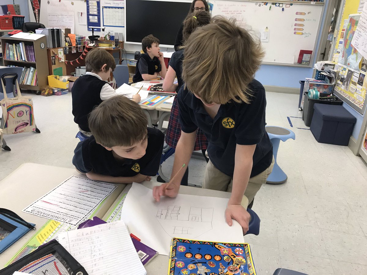 SfxHead's tweet photo. Today in EPIC math with @pritchclaire we created division problems to design our own houses. Check out our spectacular work during conferences next week! @SFXWilmette #mathed #CatholicEducation #projectbasedlearning https://t.co/3kSuqUiuGb