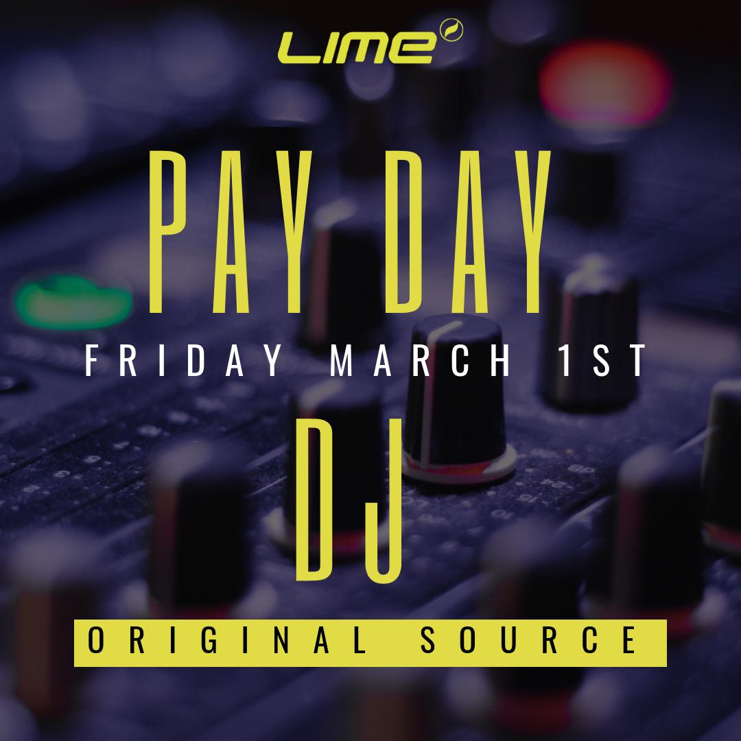 Lime_Bar's tweet photo. 🎶🎶 THIS FRIDAY - MARCH 1ST - PAY DAY DJ IS BACK! 🎶🎶 

We think it's time we bring the party back to Salford Quays with DJ Original Source on the decks from 8pm 🕺🏼💃🏻

#fridaynight #fun #salfordquays 

@SalfordUni @VisitTheQuays @YourMediaCity https://t.co/AyKMYet3O6