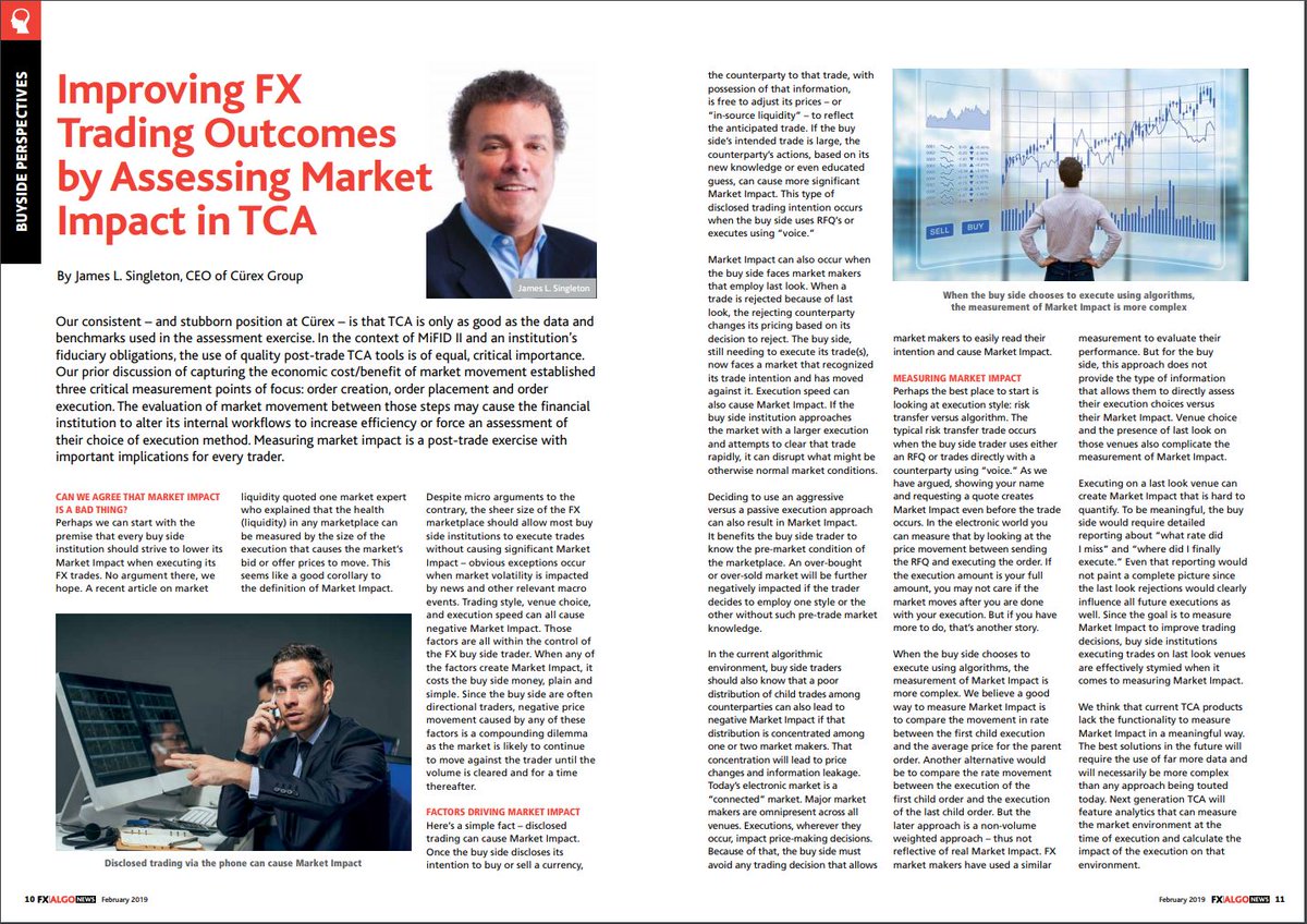 CurexFX's tweet photo. If #fx #bestexecution is your priority, you must care about the #marketimpact of your #trading decisions. Read https://t.co/JJiNhvEUTj James Singleton's view on this topic in FXAlgoNews article  
#buyside #dataquality #TCA #foreignexchange #nolastlook #liquidity #MiFIDII https://t.co/B8lIzqcjsi
