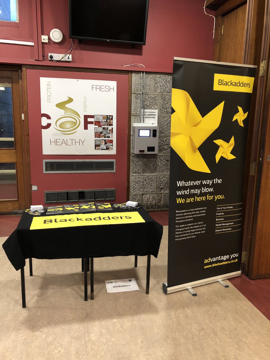 Delighted to be back, again, at <a href="/GrammarAberdeen/">Aberdeen Grammar</a> representing <a href="/BlackaddersLLP/">Blackadders LLP</a>. Hopefully find some budding young solicitors. #law #solicitor #lawyer #aberdeen