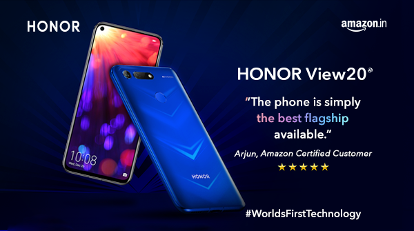 HiHonorIndia's tweet image. #HONORView20 is becoming the people&apos;s champion with its #WorldsFirstTechnology.
Now you can grab it at No Cost EMI.
Read Customer Reviews @amazonIN