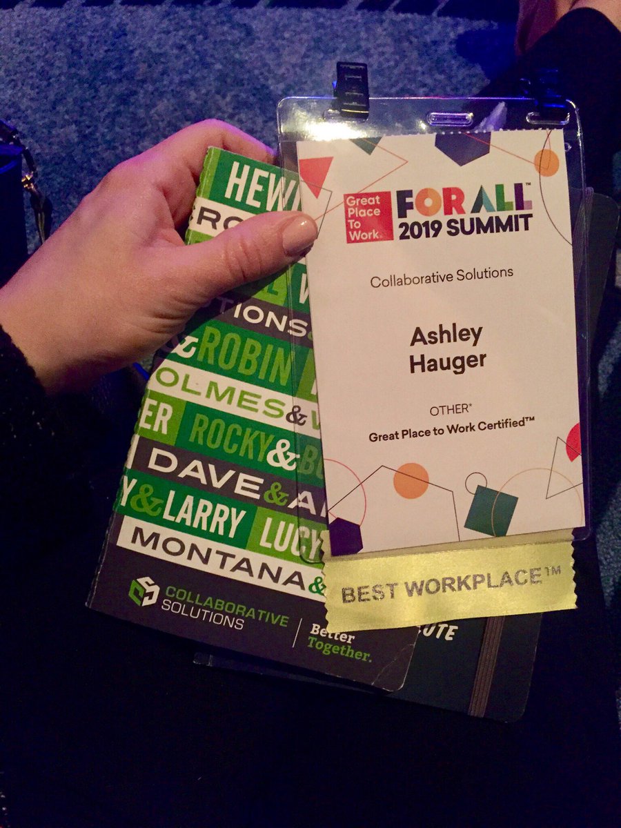 ashleyhauger's tweet photo. Excited to represent my great place to work &amp; collect learnings at the @GPTW_US Summit this week. #CollabieLife https://t.co/N2p7p9xrlu