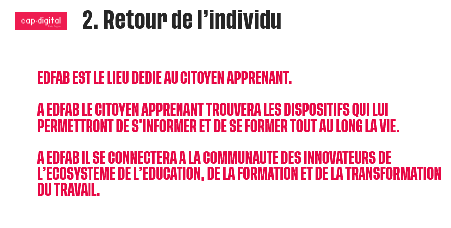 CapEdFab's tweet photo. #cap2030 #EdFab se positionne comme le lieu dédié au citoyen apprenant vous voulez en savoir plus sur nos actions ? n'hésitez pas à nous contacter 👩🎓👨🎓 https://t.co/S20GkN7cGT