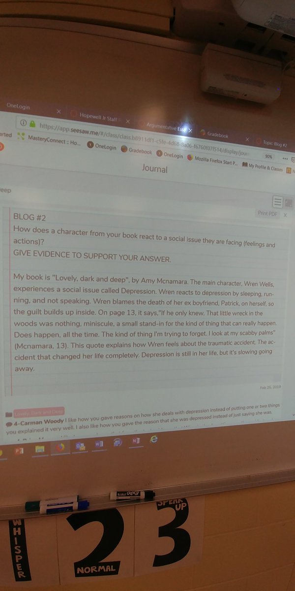 TRexhausen's tweet photo. Ss are blogging with other Ss from a different class about book clubs using Seasaw.Great job @ELA8HJS and @TraciEtheringt1 at getting Ss to collaborate,energize each other about books,and reach out of their comfort zones a little! 
#WEareLakota 
#WEareEmpowered 
@InspireLakota https://t.co/IjUywX7GJe