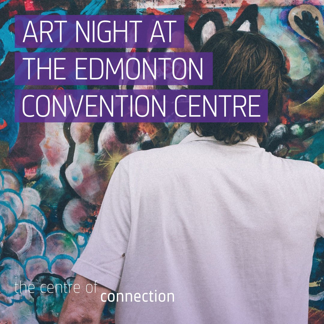 yegconvention's tweet photo. Art Night returns on Tuesday, March 12 from 4:30-8 pm!

Join us for a FREE celebration of local art as we become a live gallery &amp; unveil this year’s artwork chosen for our centre. 

Enjoy the views, appies &amp; cocktails as you support our local artists! 
https://t.co/yEYsM7ZYeQ https://t.co/W9Sr8QCiPx