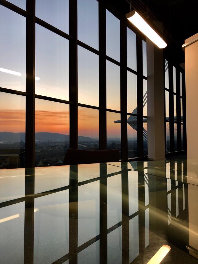 NaissanceCRE's tweet photo. Absolutely stunning views of the sunset from our office space at Stadium Plaza!!! https://t.co/vMilR2O0ur