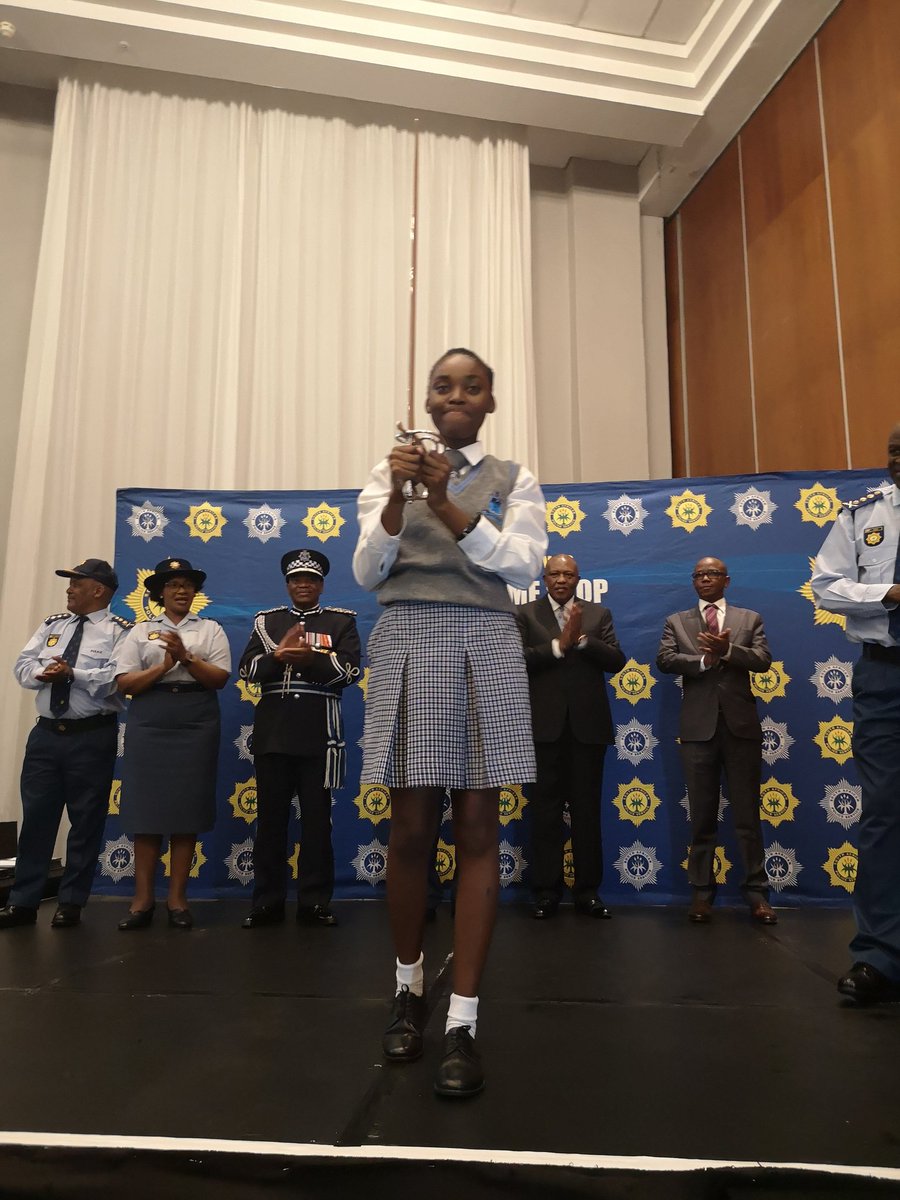 SAPoliceService's tweet photo. #sapsHQ #NPC Gen Sitole announcing the winner of Junior National Commissioners and the Deputies.  #YouthAgainsCrime #PartnershipPolicing TM https://t.co/Kf332ZXExS