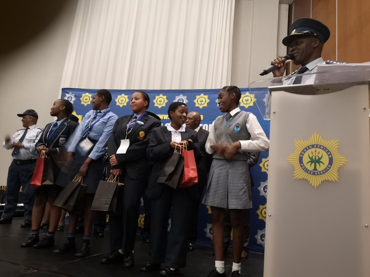SAPoliceService's tweet photo. #sapsHQ #NPC Gen Sitole announcing the winner of Junior National Commissioners and the Deputies.  #YouthAgainsCrime #PartnershipPolicing TM https://t.co/Kf332ZXExS
