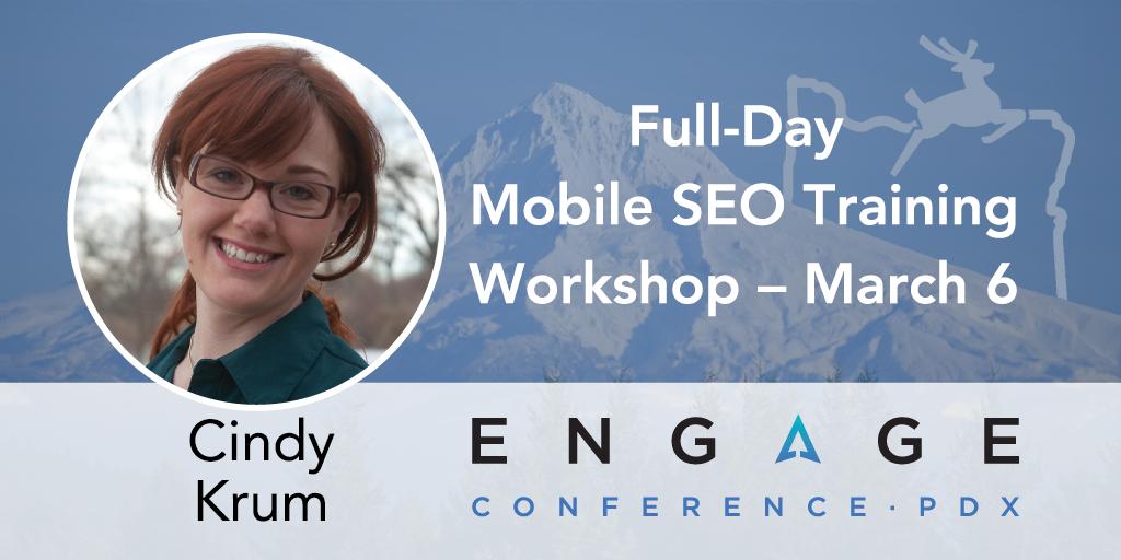 SEMpdx's tweet photo. .@MobileMoxie's Cindy Krum (@Suzzicks) is holding a full-day Mobile SEO Training Workshop in #Portland on March 6 – the day before #EngagePDX. Learn more & register now! https://t.co/SoqmIJofud
#mobileseo #mobileUX #mobileCRO #voicesearch #appindexing #deeplinking #pdx https://t.co/ysllz6iXUY