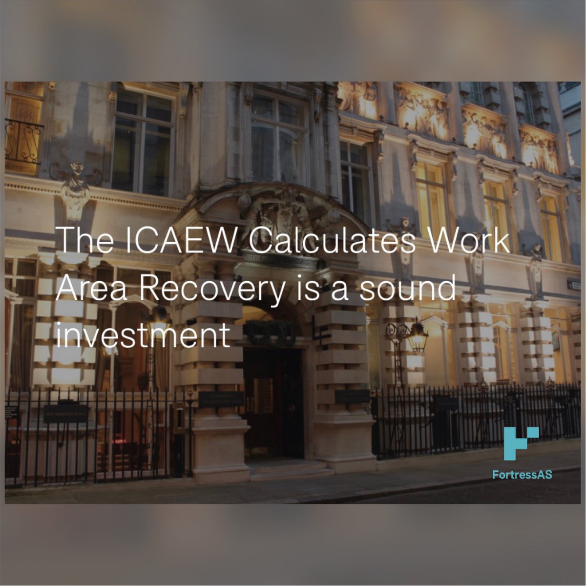 fortressas's tweet photo. Another happy customer trusting in FortressAS. Read the ICAEW #casestudy here https://t.co/5FtVXn39ys #disasterrecovery #businesscontinuity #trust #confidence #workarearecovery #workplacerecovery https://t.co/9efMcKTBtP