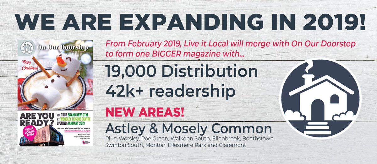 liveitlocal1's tweet photo. We have now merged our two magazines, please transfer and follow @OnOurDoorstep for all our news, events and updates! #OnourDoorstep #Magazine #Bigger #Better #LocalBusiness #Salford https://t.co/AIN6mxVZUx
