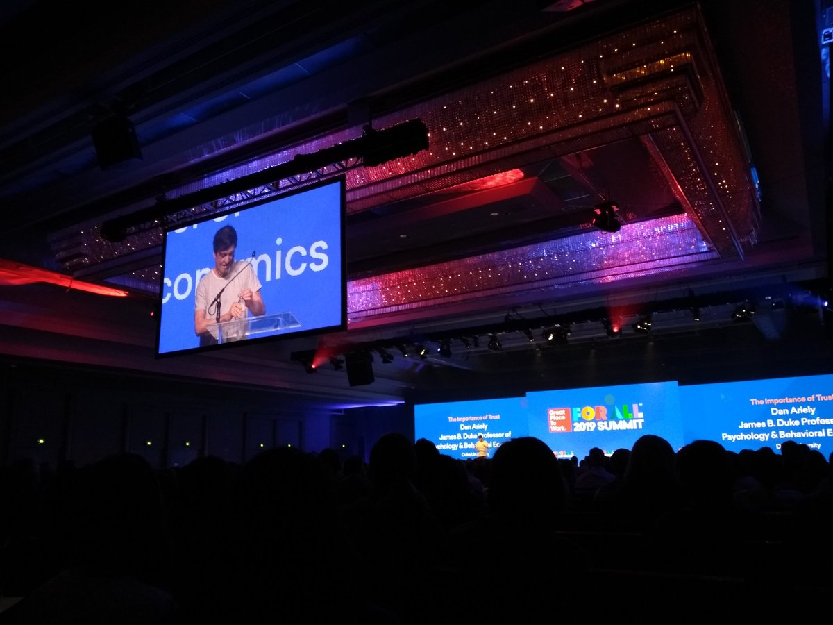 "It's easy to pay people to do the minimum they need to do not to be fired. It's very hard to pay them to do the maximum they could do if they were excited." <a href="/danariely/">Dan Ariely</a> #motivation #GPTW4ALL <a href="/GPTW_US/">Great Place To Work Official</a>