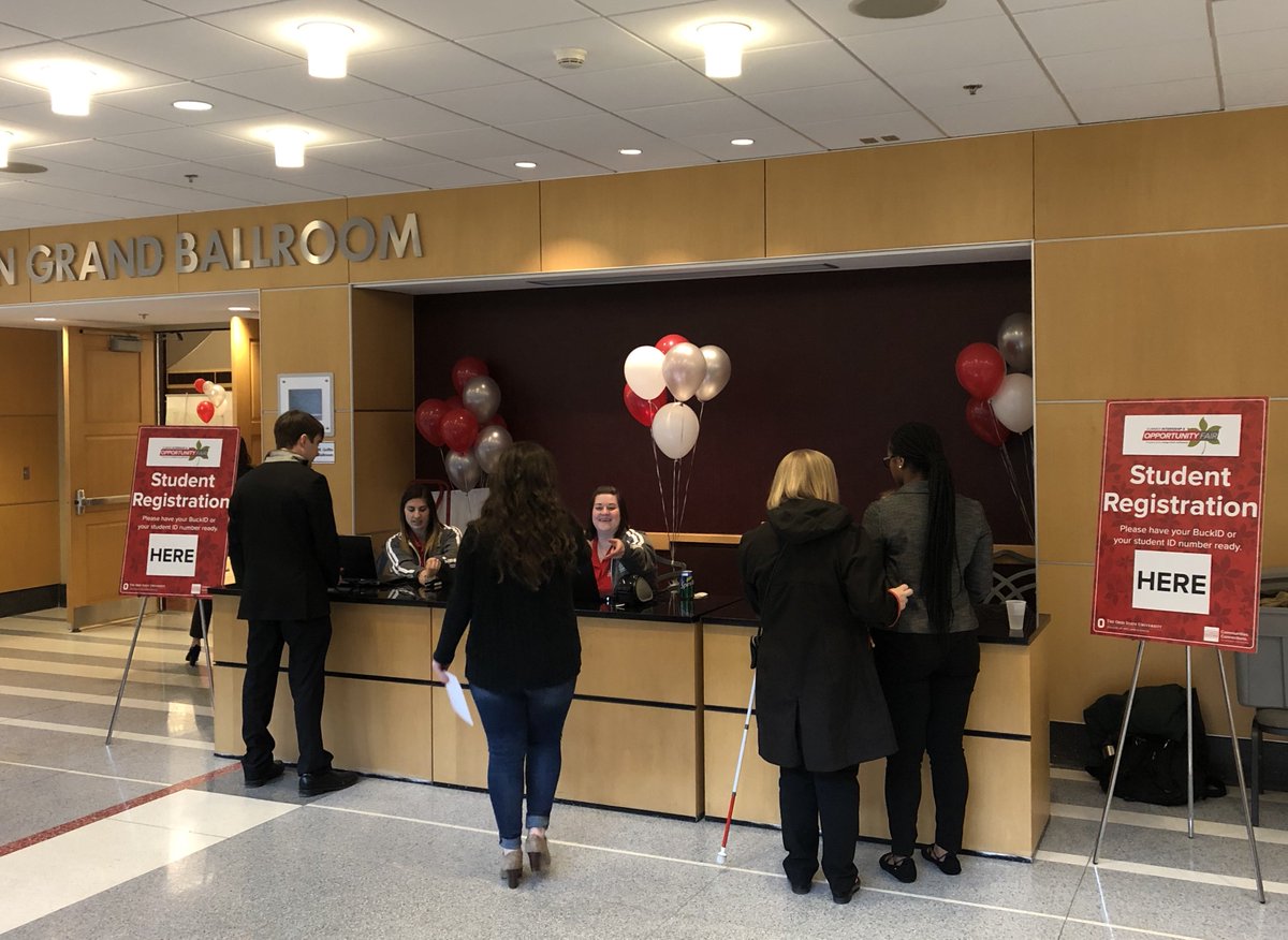 ASCareersuccess's tweet photo. The doors are open! We are at the Ohio Union until 5 p.m.! Come find your next internship or summer job!! #ASCCareerSuccess #ASCInternshipWeek https://t.co/e3Hvy9hbt1