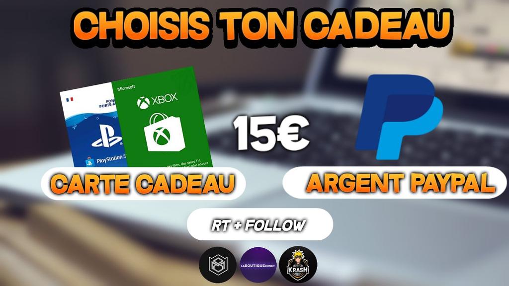 KrashNek974's tweet photo. 🎁 New #Concours #Giveaway 🎁

🎮 Tente de gagner 15€ #Paypal ou Carte Cadeau sur la plateforme de ton choix !💰🔥

Pour participer:
♻️ #RT
👉 Follow @KrashNek974, @M8INOVA &amp; @LaBoutiqueDuNet
🤝 Mentionne un(e) ami(e)

🍀TAS: Samedi 16/03 à 21h30.🔚 https://t.co/Cr3Ty6FoMH