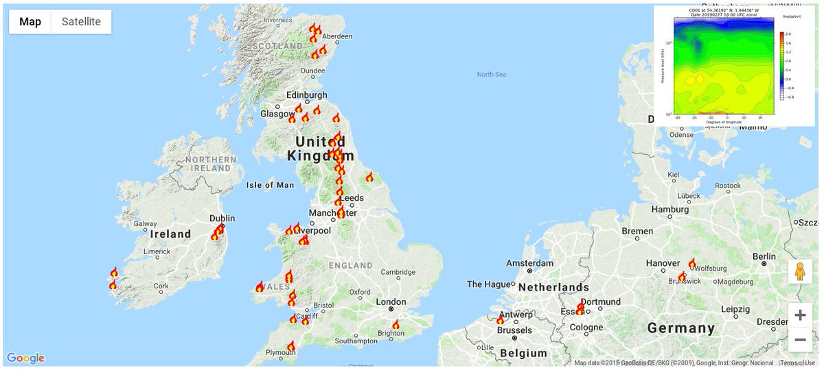 NCAR_ACOM's tweet photo. @steverarnold Here are the #MODIS fire detects in the UK and Ireland from yesterday. The inset plot shows #CO #FireEmissions from the #WACCM atmospheric chemistry model.
https://t.co/sXUbKF7sjR https://t.co/1ryMQQQuxB