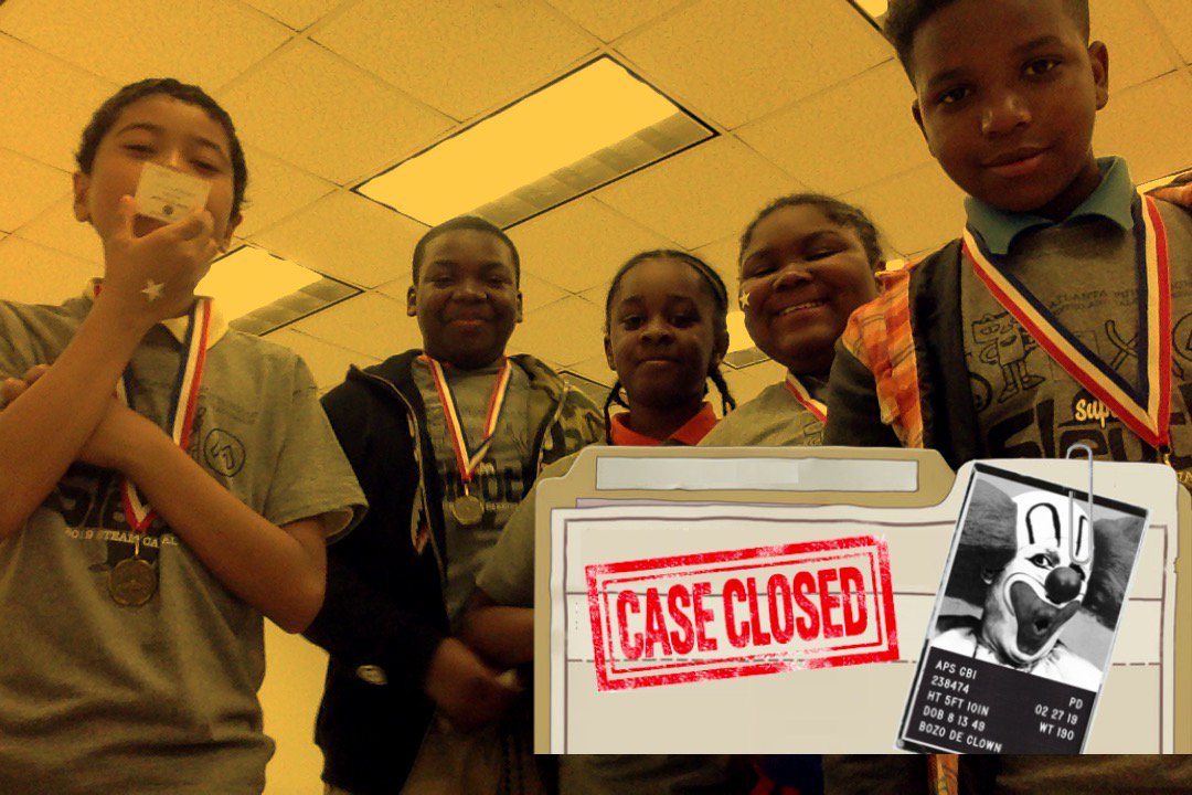 ksuITerin's tweet photo. These kids caught the culprit of the Museum Heist digital breakout!  @apsitwilson @APSCAIO @ahrosser @APSInstructTech #APSInspires #APSGiftedSTEAM @ykimbro https://t.co/Jn3pbpig6M