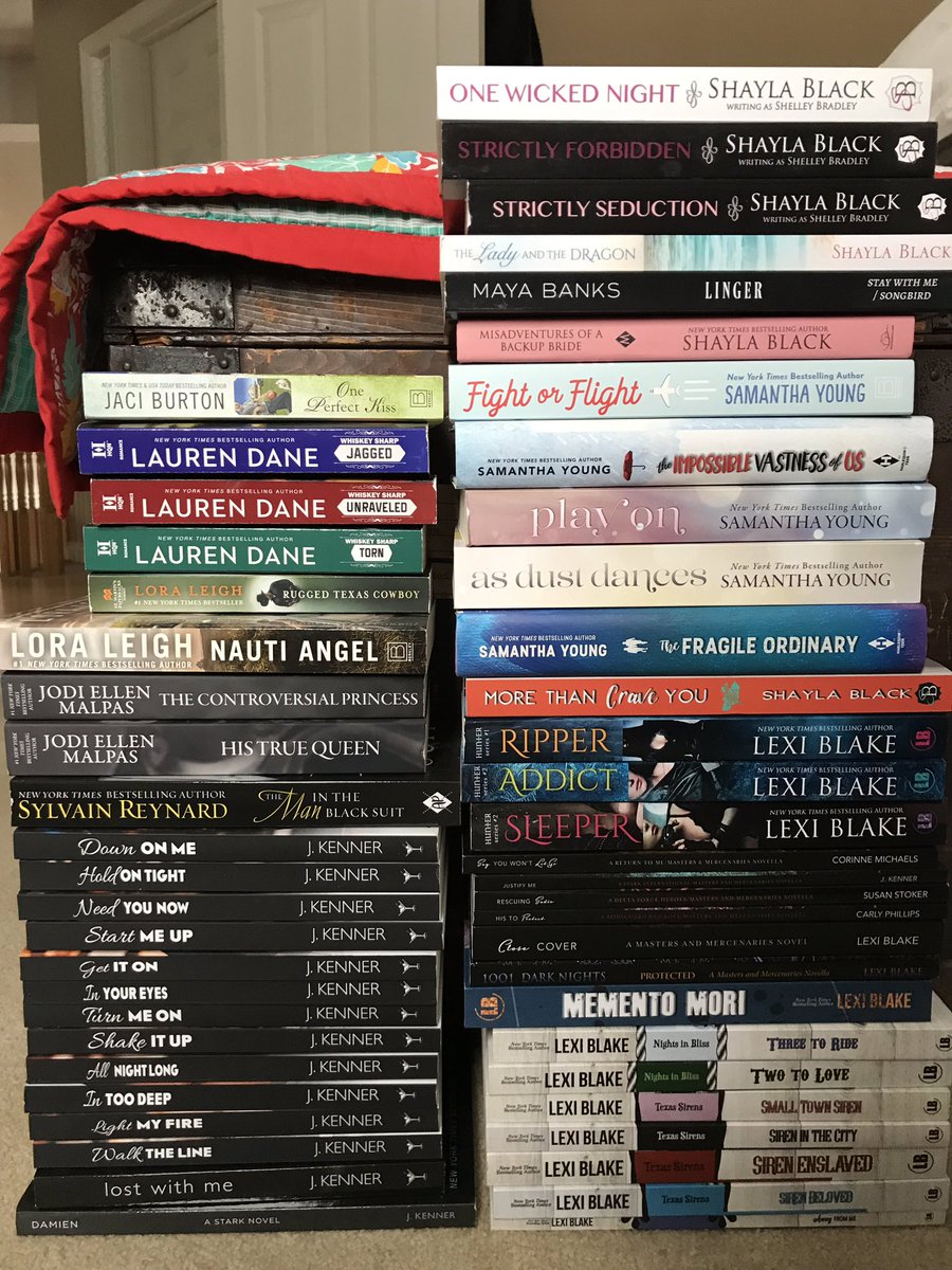 Gah! Seems I have some catching up to do 🤦🏼‍♀️ #only52 #gottagetamoveon #howdoipickwhichonetostart #helpmepick @jaciburton @laurendane @JodiEllenMalpas @sylvainreynard @juliekenner @Shayla_Black @maya_banks @AuthorSamYoung @authorlexiblake