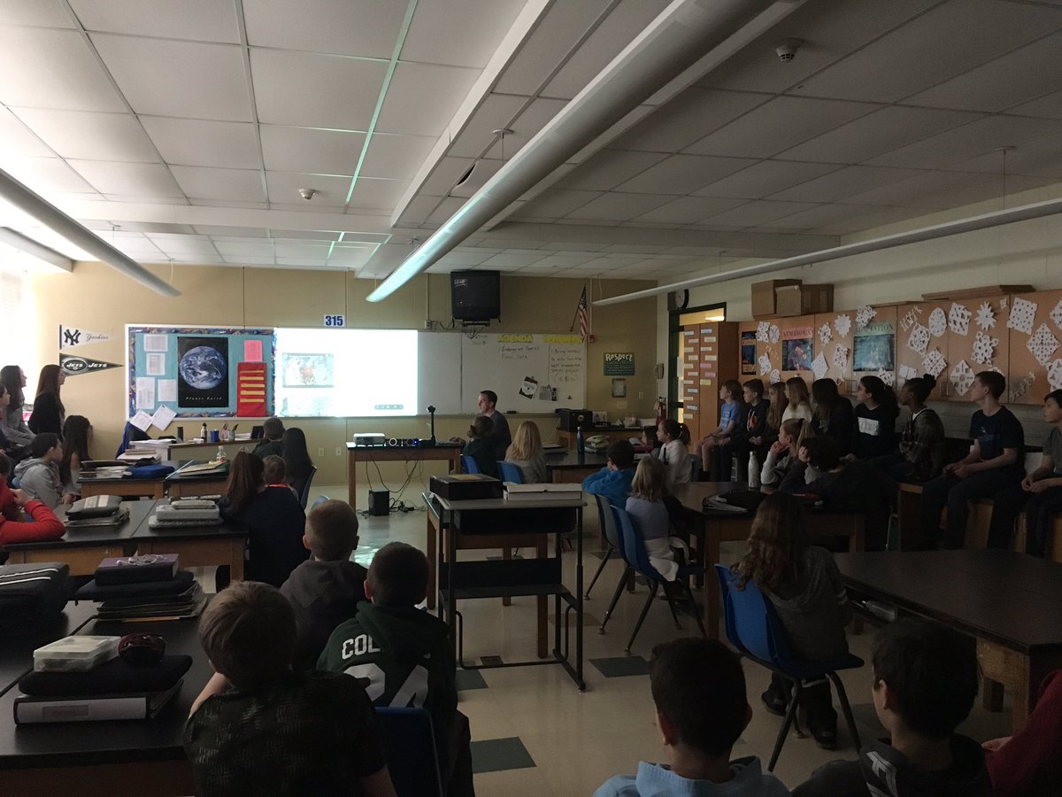CMorfing's tweet photo. Change for Change! 6th grade students created projects to promote  their chosen endangered species. Top 3 projects from each team are competing today and raising money through donations. All money will go to conservation efforts they choose. https://t.co/yU4NUD6hCM