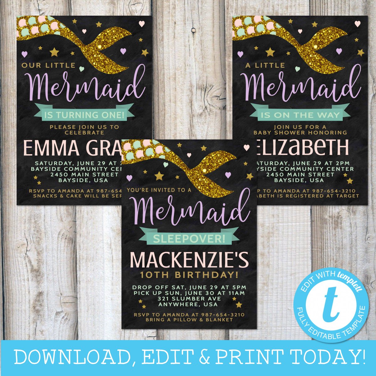 RadFamilyDesign's tweet image. Our Little Mermaid Invitations | buff.ly/2H4ohCq | #radfamilydesigns  #etsyseller #templett #ourlittlemermaid #littlemermaidtheme #glittermermaid #mermaidbirthdayinvitation #mermaidinvitation #mermaidtail #1stbirthdayinvite #undertheseaparty #goldglitter #chalkboardinvite