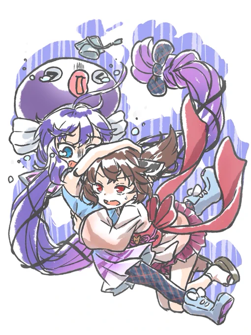 バーチャル世界で紐なしバンジージャンプが体験出来ると聞きて試してみたウナきり。

ウナ「う、うわわわあああぁぁあぁああああああ!!!!!」
きり「ウナちゃん!大丈夫です!落ち着いてくださいっ!」 