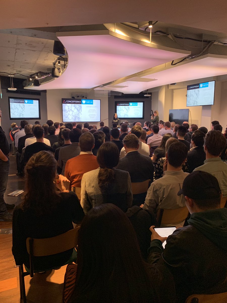 Full house here at @IDEALondon for the launch of the next @conceptionxtech cohort of #deeptech #phd #spinout #startups with @Riam_Kanso @UCLEngineering @UCL @UCLSoM  #Entrepreneurship @BarclaysEntpr #studententrepreneurship