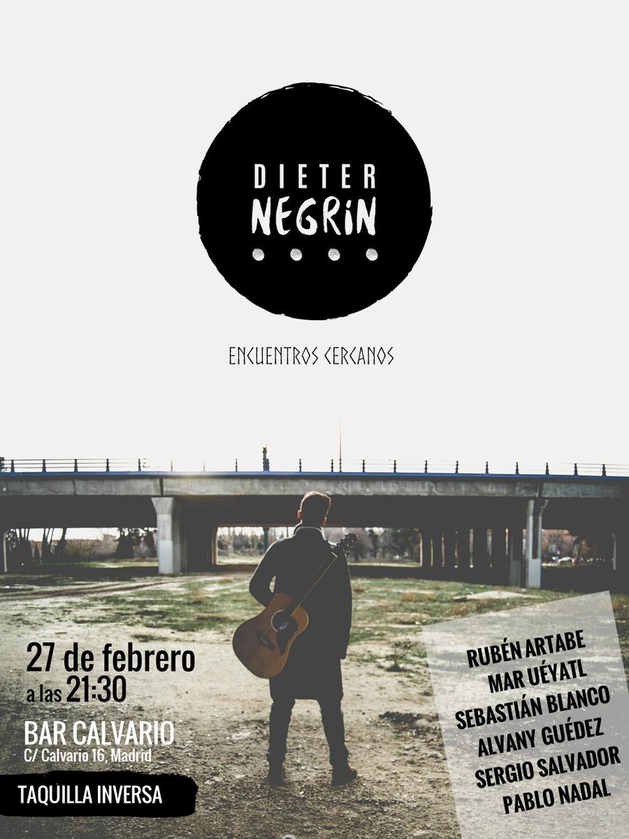 #Hoy a las 21:30 en @CalvarioBar viviremos una serie de Encuentros Cercanos. Ven a descubrir canciones, historias y seres como de otro mundo en pleno barrio de #lavapies #MadridCentral #descubre #Conciertos #barcalvario #Musica #canciondeautor #encuentroscercanos