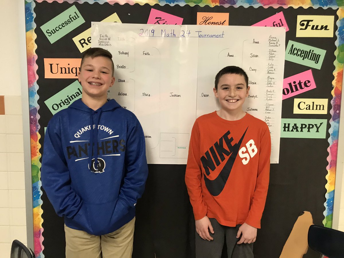 Traumullers1's tweet photo. #Math24 finals at Richland Elementary!  Congrats on your hard work and dedication to the game!  Bring on districts! @RichlandQCSD #TLIM #HARDWORK https://t.co/E44IgAQBbk