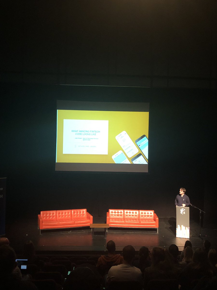 BelfastTecHub's tweet photo. Cloud &amp; mobile only, Best British Bank @StarlingBank @jasonmaude talking code in modern banking. #paytech a quote from HP is a winner for us https://t.co/eIIL43YQKK