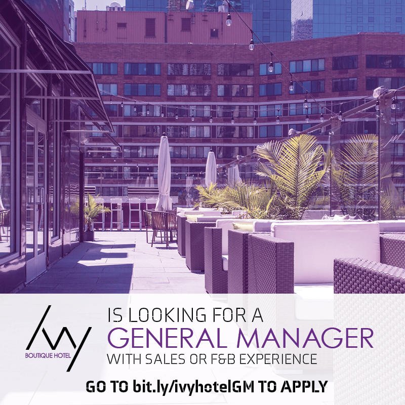 This Luxury Lifestyle Boutique hotel in a modern, simplistic setting is looking for a General Manager with Sales and/or F&B experience. Apply@ bit.ly/ivyhotelGM
•
•
•
•
#hotelivychicago #ivyhotel #ivyboutiquehotel #chicagohotels#chicagolife #chicity