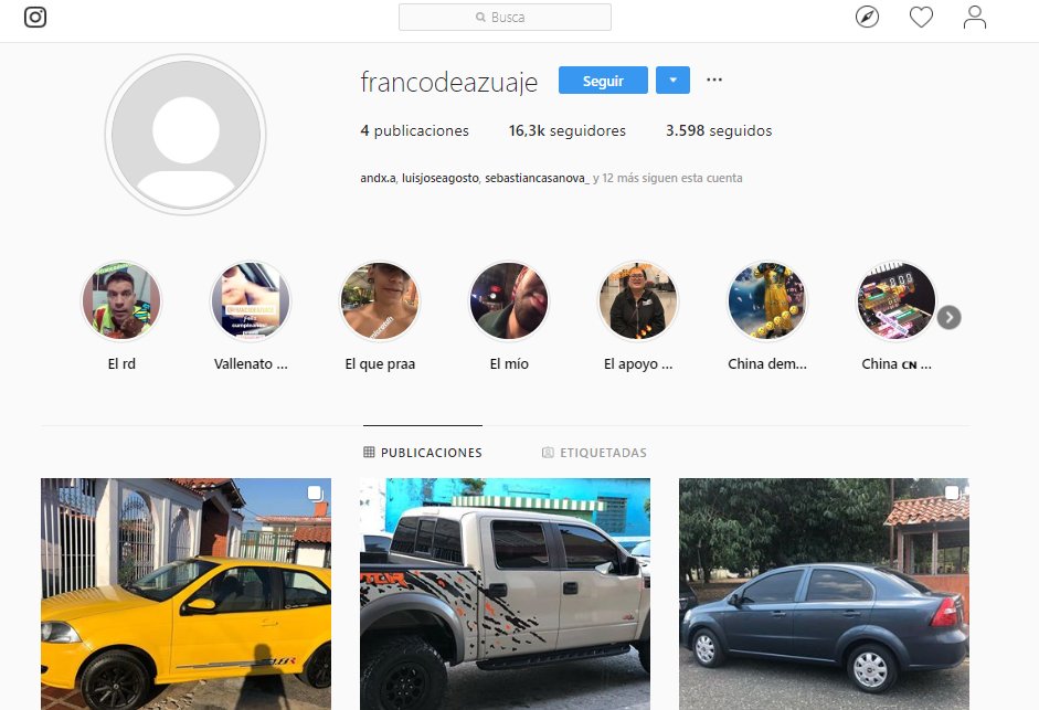 vaneejaureguii's tweet photo. ya "El guajiro blanco" se dio cuenta que la cagó mostrando todo lo que ha conseguido siendo un enchufado del régimen, ahora miren como eliminó todas sus fotos que habia subido en su instagram jaja, pagará por todo lo que se robó y por todo el daño que le hizo a venezuela https://t.co/irTj832Qyp
