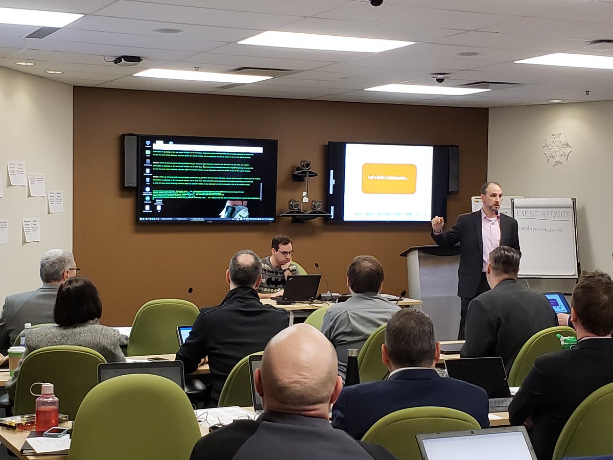 distilledlife's tweet photo. Running a live CI/CD demo for the Senior Leaders' Forum at ESDC #GCDevOpsLeague @MikeMurphyGC1 @CalvinR https://t.co/ZwS9OSZUpl