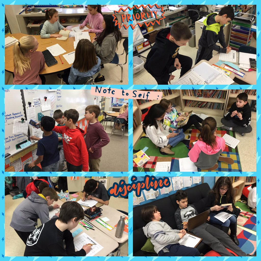 Collaborating, planning, discussing their future Literature Circle books - some very excited, motivated readers! <a href="/DaileySuzanne/">Suzanne Dailey</a> <a href="/CBJamisonES/">Jamison Elementary School</a> #planningwithapurpose #meaningfulbookclubs