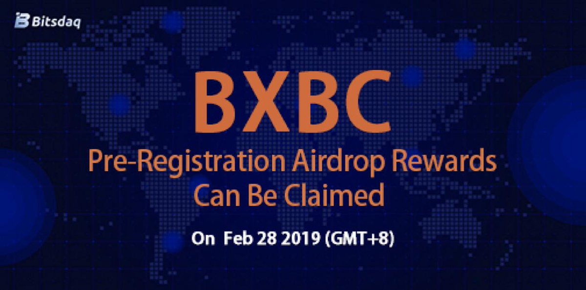 BitsdaqExchange's tweet photo. We are very happy to officially announce that the Bitsdaq Pre-registration Campaign has ended. Distribution of BXBC candies will start Feb 28th! #bitsdaq #BXBC #cryptocurrency #cryptoexchange 
https://t.co/XdloICHTDD https://t.co/fTTE9YaHCI