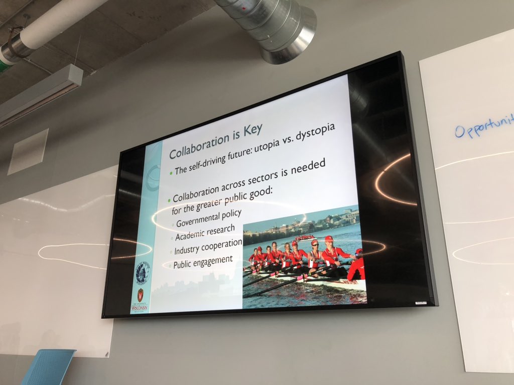 BenjamWright's tweet photo. Dr Yang Tao, our Madison city traffic engineer, speaking to the #collaboration needed to propel the self-driving future in the right direction.  #AutomousVehicles https://t.co/hMUVGSw6uU