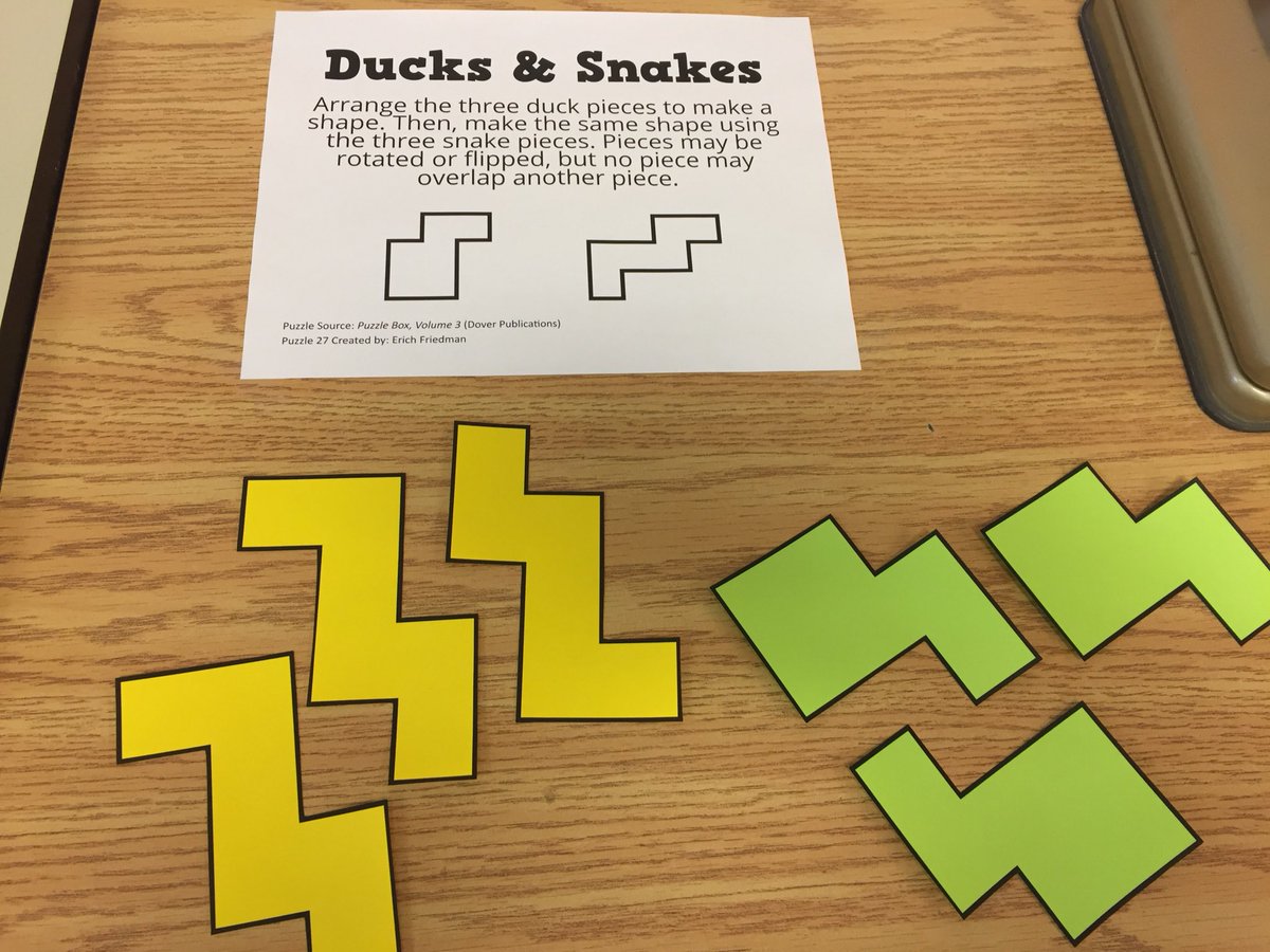 mrsbistro's tweet image. Don’t know what it is about this puzzle but for the second semester in a row, it’s the one that has drawn my reluctant Alt Ed students to the puzzle table. Thanks again @mathequalslove for the files and inspiration! #ITeachMath #MTBoS #puzzletable