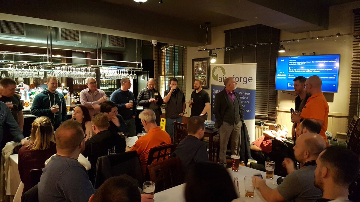 kevriley's tweet photo. #DataDrinks in full flow https://t.co/M1x29qP4Xy